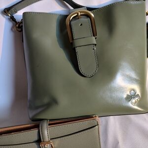 Patricia Nash Bag And Anne Klein Wallet Combo With Flower Flair